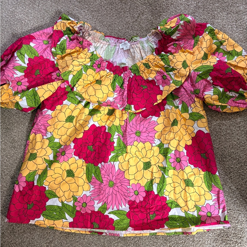 Chic Soul Colorful Floral Blouse